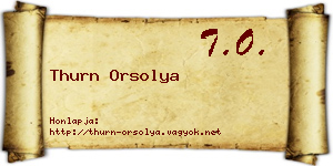 Thurn Orsolya névjegykártya